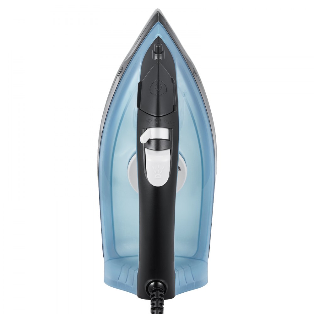 VEVOR Steam Iron, 1600W Iron for Clothes, Aluminum Alloy + PTFE Soleplate, Auto Shut-Off, Self-Cleaning, Four Temperature Settings, Quick Heating, Anti-Drip, Clothing Iron for Home Ironing Clothes