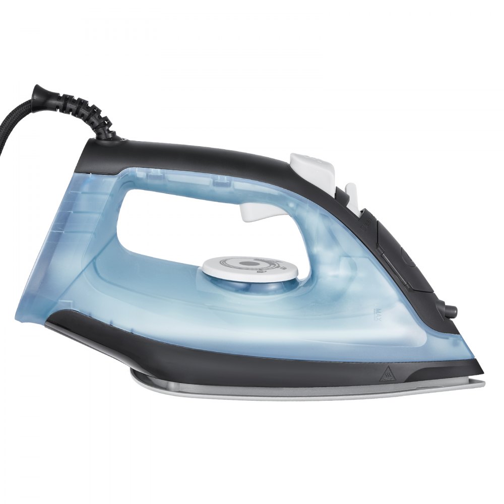 VEVOR Steam Iron, 1600W Iron for Clothes, Aluminum Alloy + PTFE Soleplate, Auto Shut-Off, Self-Cleaning, Four Temperature Settings, Quick Heating, Anti-Drip, Clothing Iron for Home Ironing Clothes