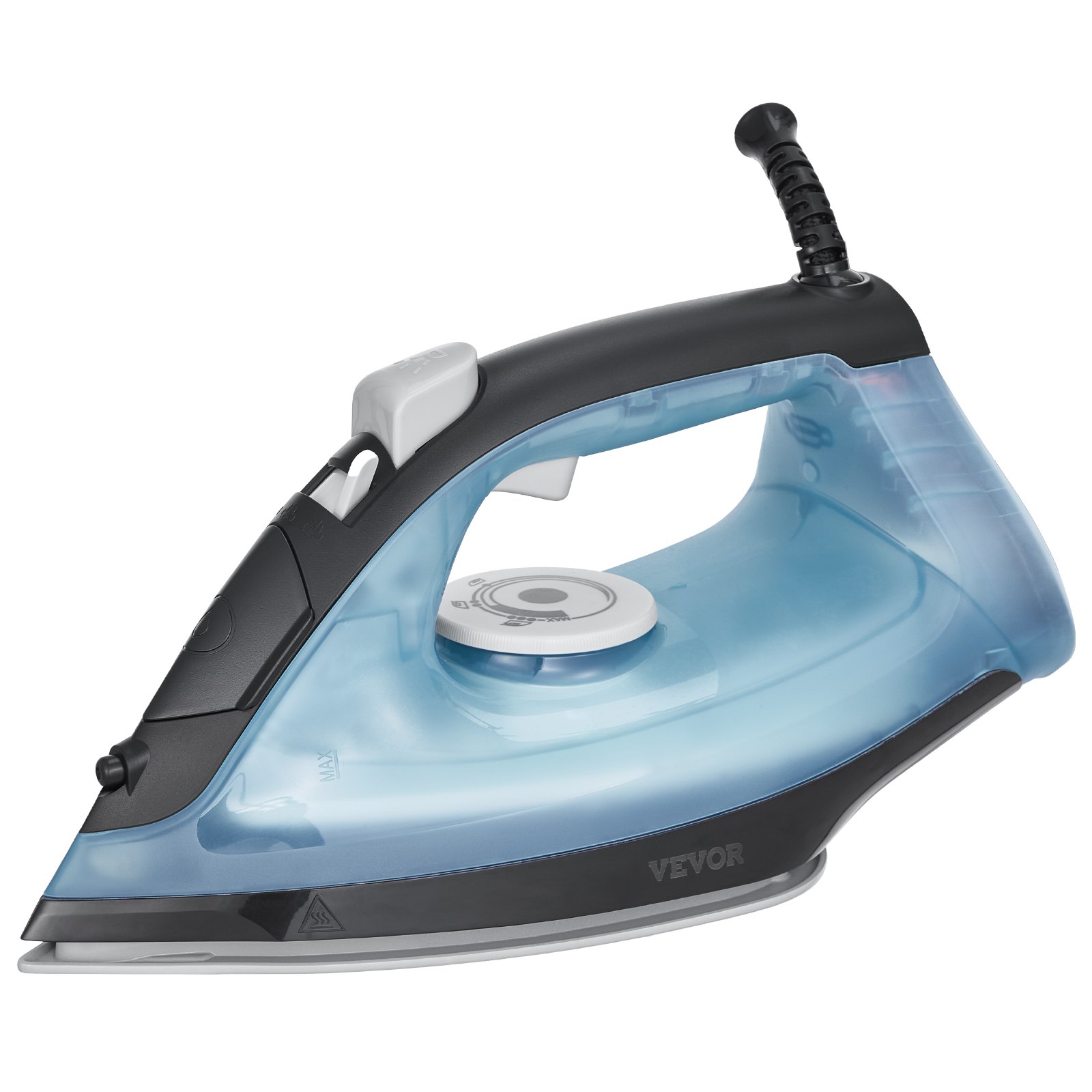 VEVOR Steam Iron, 1600W Iron for Clothes, Aluminum Alloy + PTFE Soleplate, Auto Shut-Off, Self-Cleaning, Four Temperature Settings, Quick Heating, Anti-Drip, Clothing Iron for Home Ironing Clothes