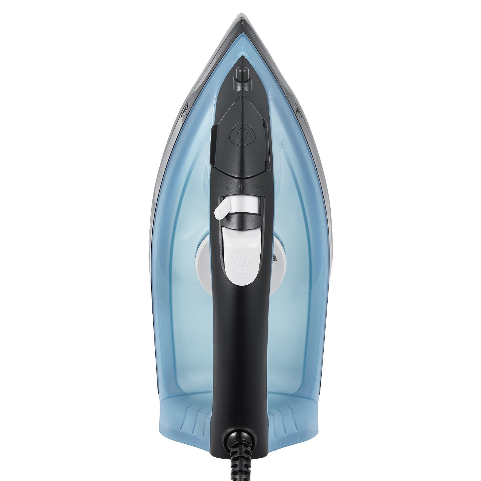 VEVOR Steam Iron, 1600W Iron for Clothes, Aluminum Alloy + PTFE Soleplate, Auto Shut-Off, Self-Cleaning, Four Temperature Settings, Quick Heating, Anti-Drip, Clothing Iron for Home Ironing Clothes