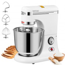 VEVOR Commercial Stand Mixer 20 qt. Dough Mixer Heavy Duty Silver Electric  Food Mixer with 3-Speeds Adjustable 750 W DDSYJ20QT110VE0QGV1 - The Home