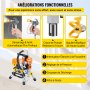 VEVOR Airless Paint Sprayer with High Pressure Hose, 2200W Wall Paint Gun, 3000PSI 2L/min Brushless Motor Included, for Interior and Exterior Painting, Fence Accessories
