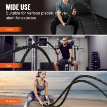 VEVOR Cuerda de batalla 1.5 "30 pies Gimnasio Entrenamiento Fuerza Entrenamiento Ejercicio Fitness Cuerda