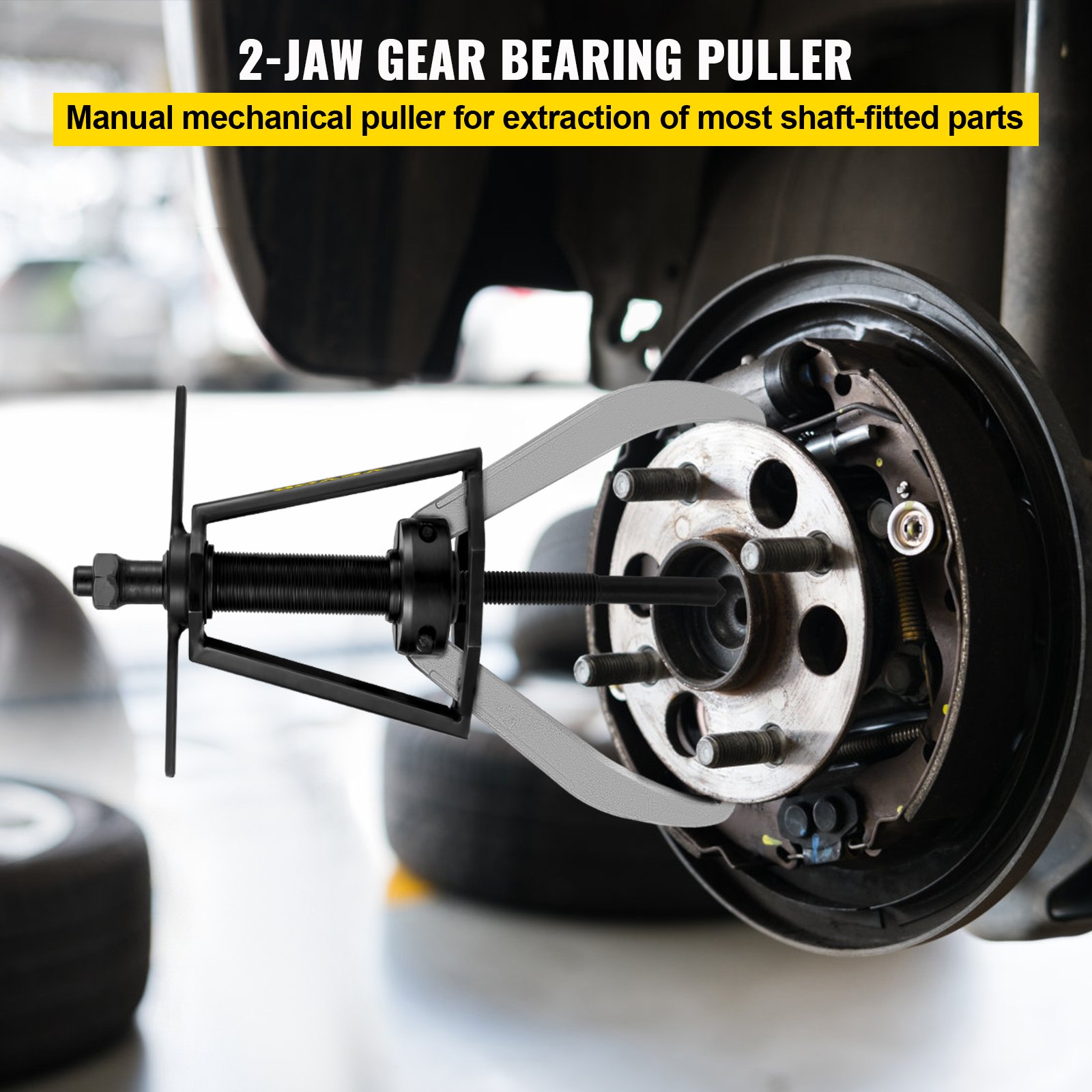VEVOR Gear Puller 2 Jaw Puller, 12 Ton/26448 LBS Capacity Manual Puller, 21-1/3"-28" Spread Reach and 3-1/3" -12-1/5" Spread Range, 20" Overall Length Gear Removal Tools For Slide Gears, Pulleys