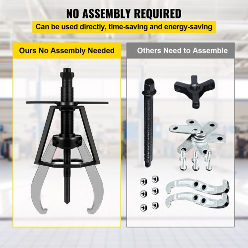 VEVOR Gear Puller 2 Jaw Puller, 6 Ton/13224 LBS Capacity Manual Puller, 14-3/5"-21-1/2" Spread Reach and 3-1/5"-10-3/5" Spread Range, 14-1/2" Overall Length Gear Removal Tools For Slide Gears, Pulleys