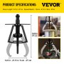 VEVOR Gear Puller 2 Jaw Puller, 6 Ton/13224 LBS Capacity Manual Puller, 14-3/5\"-21-1/2\" Spread Reach and 3-1/5\"-10-3/5\" Spread Range, 14-1/2\" Overall Length Gear Removal Tools For Slide Gears, Pu