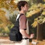 Tactical Sling Bag, 10L Military Rover Shoulder Sling Backpack with Molle Design and Multi-pocket,  600D Tactical Shoulder Bag Ideal for Caping, Hiking and Every Day Carry, Black