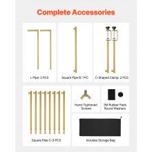 Over The Table Rod Stand with Clamp Party Arch Frame Decor 28"-98" L Adjustable