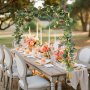 VEVOR Over The Table Rod Stand with Clamps, 13"-42" Tall & 28"-98" Length Adjustable, Metal Table Arch Stand with Rattan, Tabletop Balloon Arch Frame for Wedding Birthday Christmas Decorations, Gold