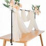 VEVOR Over The Table Rod Stand with Clamps, 13"-42" Tall & 28"-98" Length Adjustable, 2 Packs Table Arch Stand, Tabletop Balloon Arch Frame for Wedding Birthday Party Christmas Decorations, Black