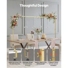 VEVOR 2Pcs Over The Table Rod Stand with Clamp Arch Frame 28-98 in L Adjustable