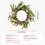 VEVOR Artificial Decorative Wreath 55.88 cm Pink Green with Daisies Year Round