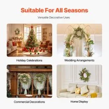 Artificial Decorative Wreath 22 in Pink Green with Daisies Year Round Wreath
