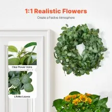 Artificial Decorative Wreath 26 in Green Eucalyptus Leaves Year Round Wreath