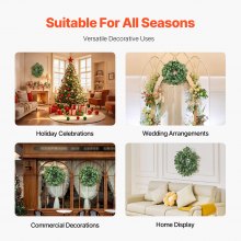 VEVOR Artificial Decorative Wreath 66.04 cm Green Eucalyptus Leaves Year Round