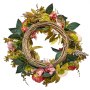 VEVOR Artificial Decorative Wreath, 19 in, Pink, Decorated with Peonies, Hydrangeas, Babysbreath, Year Round Wreath for All Seasons Indoor and Outdoor Home Wall Window Festival Wedding Decorations