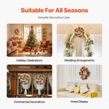 Artificial Decorative Wreath 19 in Pink Peonies Hydrangeas Year Round Wreath
