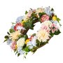 VEVOR Artificial Decorative Wreath, 60.96 cm, White Pink Yellow, Decorated with Peonies, Hydrangeas, Year Round Wreath for All Seasons Indoor and Outdoor Home Wall Window Festival Wedding Decorations