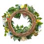 VEVOR Artificial Decorative Wreath, 60.96 cm, White Pink Yellow, Decorated with Peonies, Hydrangeas, Year Round Wreath for All Seasons Indoor and Outdoor Home Wall Window Festival Wedding Decorations