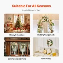 Decorative Wreath 24 in White Pink Yellow Peonies Hydrangeas Year Round Wreath