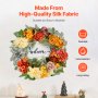 Decorative Wreath 24 in Red Orange Yellow Hydrangeas Roses Year Round Wreath