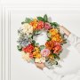 VEVOR Artificial Decorative Wreath, 60.96 cm, Red Orange Yellow, Decorated with Hydrangeas, Roses, Wooden Sign, Year Round Wreath for All Seasons Indoor and Outdoor Home Wall Window Festival Decor