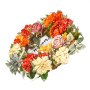 VEVOR Artificial Decorative Wreath, 60.96 cm, Red Orange Yellow, Decorated with Hydrangeas, Roses, Wooden Sign, Year Round Wreath for All Seasons Indoor and Outdoor Home Wall Window Festival Decor