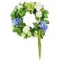 VEVOR Artificial Decorative Wreath, 58.42 cm, Blue White Green, Decorated with Hydrangeas, Roses, Berries, Vines, Year Round Wreath for All Seasons Indoor and Outdoor Home Wall Window Festival Decor