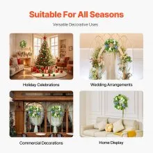 Artificial Decorative Wreath 23 in Blue White Green Hydrangeas Roses Year Round