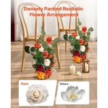 Freestanding Flower Arrangements for Wedding Orange Floral Centerpieces 4 Pcs