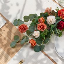 Freestanding Flower Arrangements for Wedding Orange Floral Centerpieces 4 Pcs