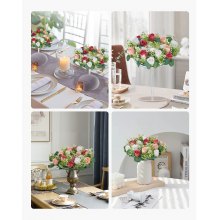 Artificial Wreath Rose Flower Wreaths for Wedding Arrangement Centerpiece 10 PCS