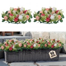 Artificial Wreath Rose Flower Wreaths for Wedding Arrangement Centerpiece 10 PCS