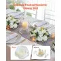 VEVOR Flower Balls Arrangement Bouquet 10 PCS, 240 mm Diameter Artificial Flower Balls Wedding Rose Centerpieces, Faux Flowers Arrangements for Wedding Centerpiece Home Table Decorations, White