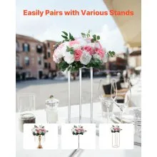 Flower Balls for Wedding Centerpieces Fake Flower Arrangement Pink + White 10PCS