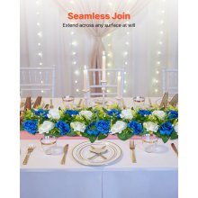 Flower Balls for Wedding Centerpieces Fake Flower Arrangement Blue + White 10PCS