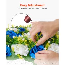 Flower Balls for Wedding Centerpieces Fake Flower Arrangement Blue + White 10PCS