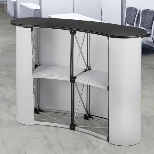 VEVOR Trade Show Display Tension Frame Display Portable Pop Up Trade Show Display Counter Promotion Foldable Podium Table Stand