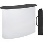 VEVOR exhibition counter stand with black tabletop and carrying bag.