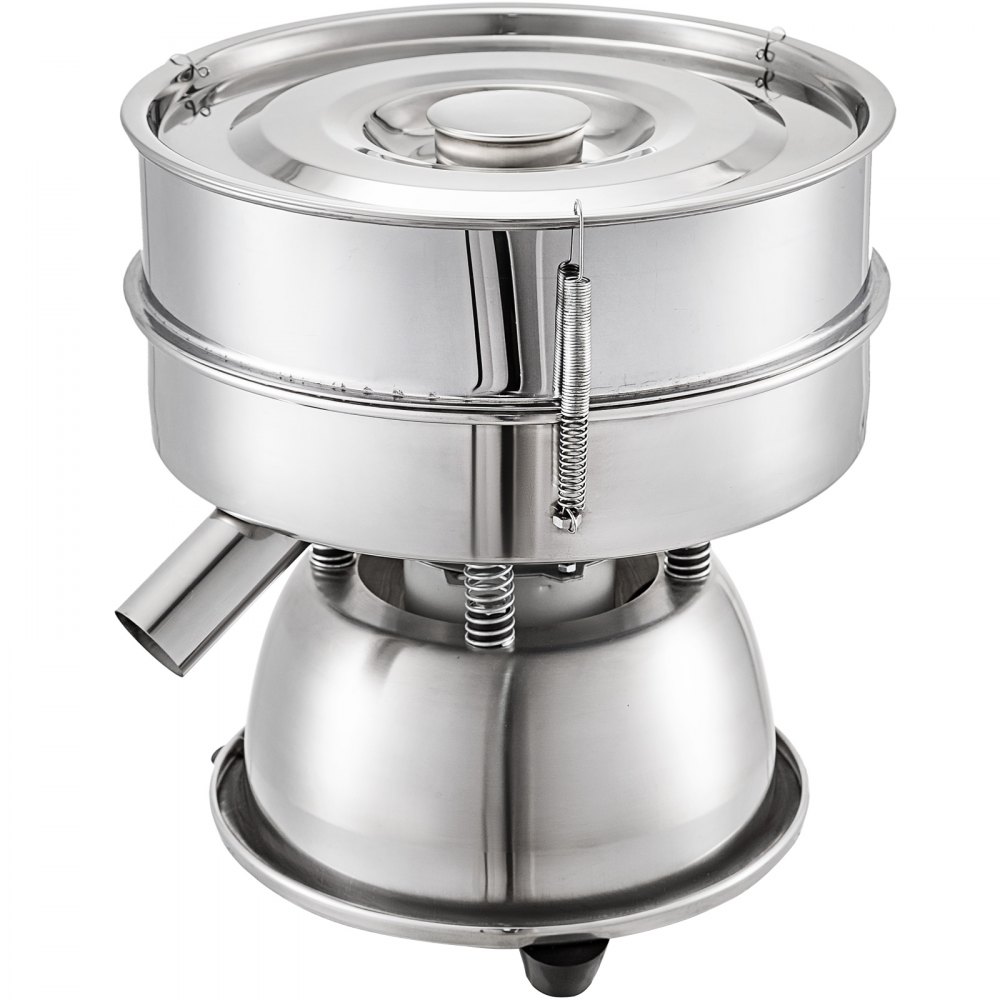 VEVOR Automatic Sieve Shaker Included 12 Mesh + 80 Mesh Flour Sifter Electric Vibrating Sieve Machine 110V 50W Sifter Shaker Machine 1150 r/min for Rice & Herbal Powder Particles