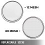 VEVOR Automatic Sieve Shaker Included 12 Mesh + 80 Mesh Flour Sifter Electric Vibrating Sieve Machine 110V 50W Sifter Shaker Machine 1150 r/min for Rice & Herbal Powder Particles