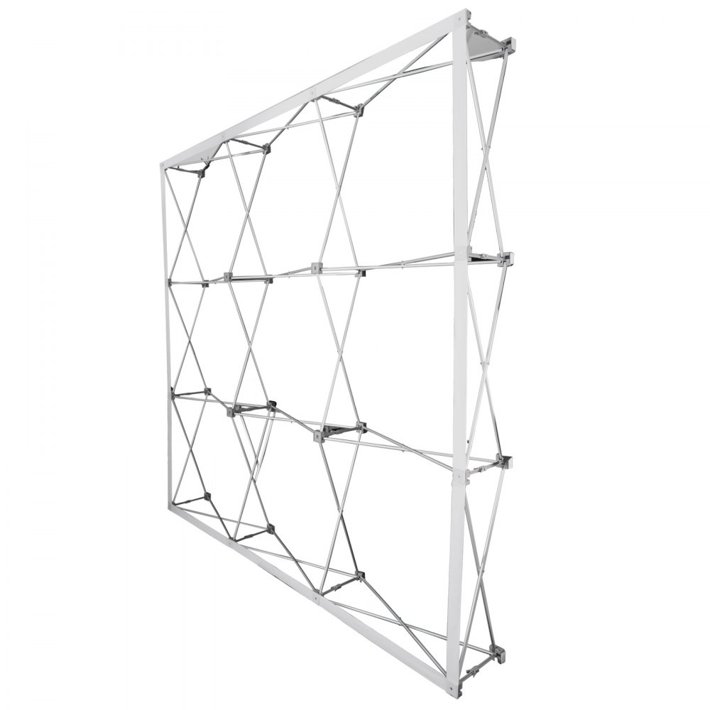 8 X 8ft Tension Fabric Backdrop Booth Frame Straight Pop Up Display Stand-3x4