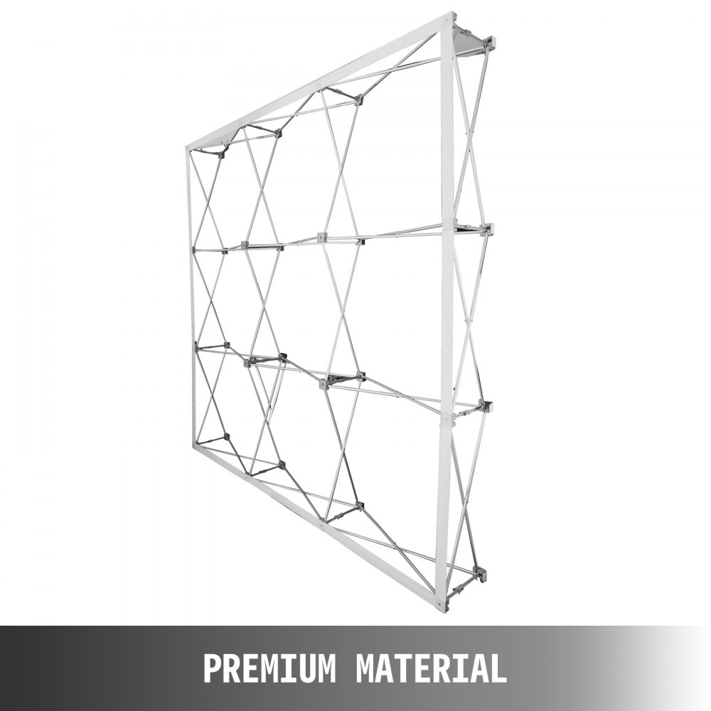 8 X 8ft Tension Fabric Backdrop Booth Frame Straight Pop Up Display Stand-3x4