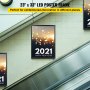 VEVOR Marco de póster de película LED de 33 x 24 pulgadas Caja de luz LED de aluminio a presión delgada para menú de publicidad de carteles/pantalla de menú de letreros comerciales (LED de 33 x 24 pulgadas)
