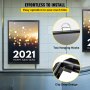 VEVOR Marco de póster de película LED de 33 x 24 pulgadas Caja de luz LED de aluminio a presión delgada para menú de publicidad de carteles/pantalla de menú de letreros comerciales (LED de 33 x 24 pulgadas)