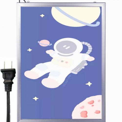 VEVOR LED Light Box Movie Poster Display A1 84x59cm Advertising Frame Store