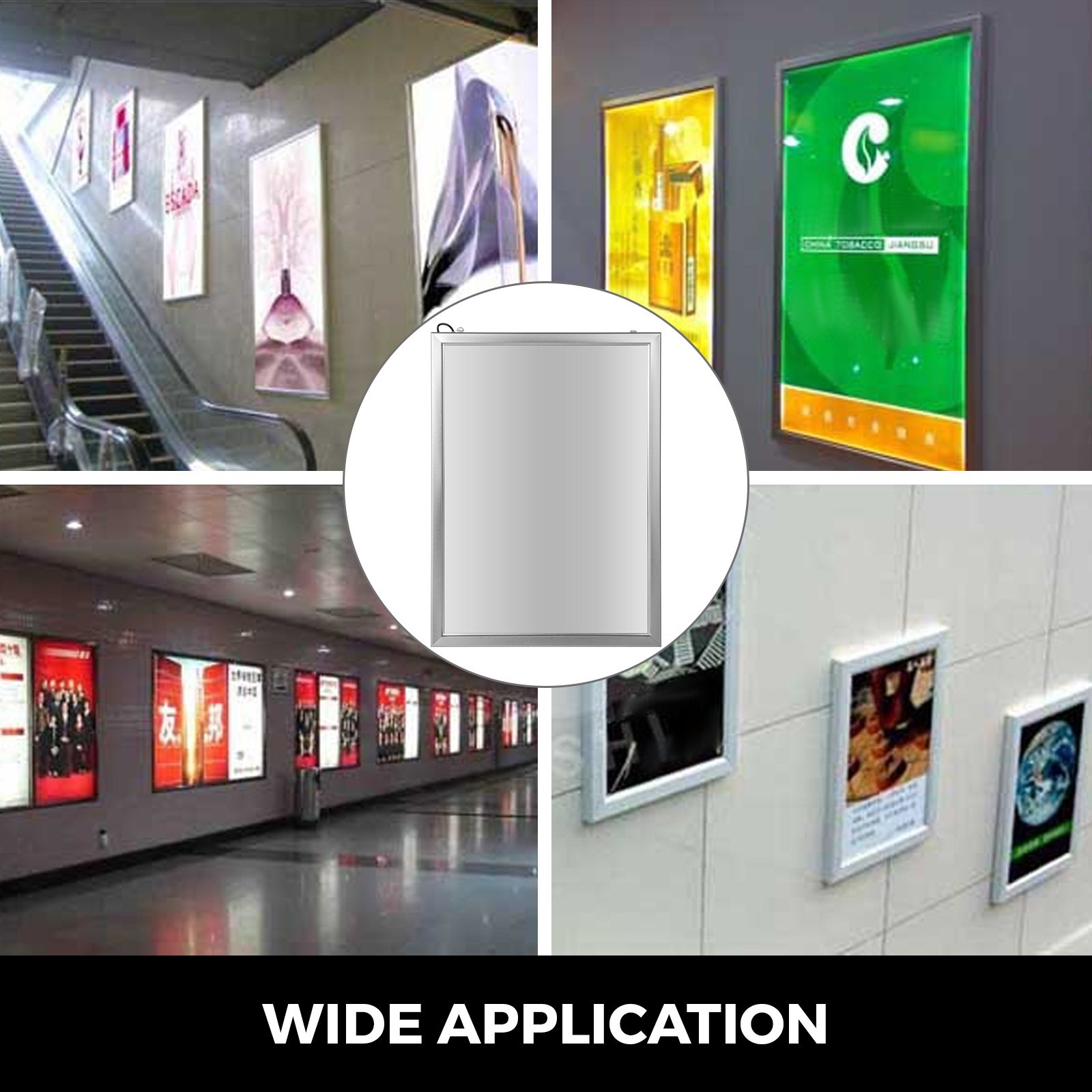 VEVOR LED Light Box Movie Poster Display A1 84x59cm Advertising Frame Store