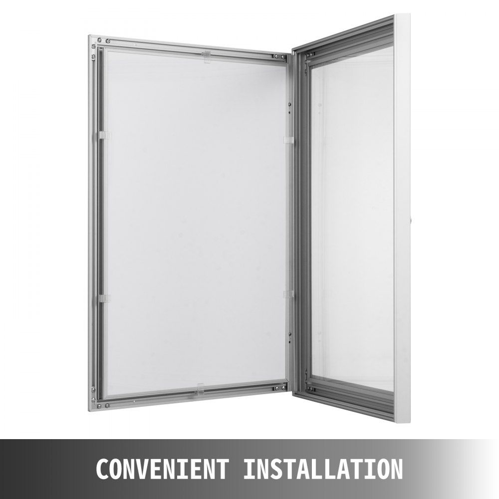 VEVOR A1 Lockable Poster Frame 26"x19.3" Black Water-Proof Movie Poster Frame Aluminum Profile for Photography Display (A1-Silver)