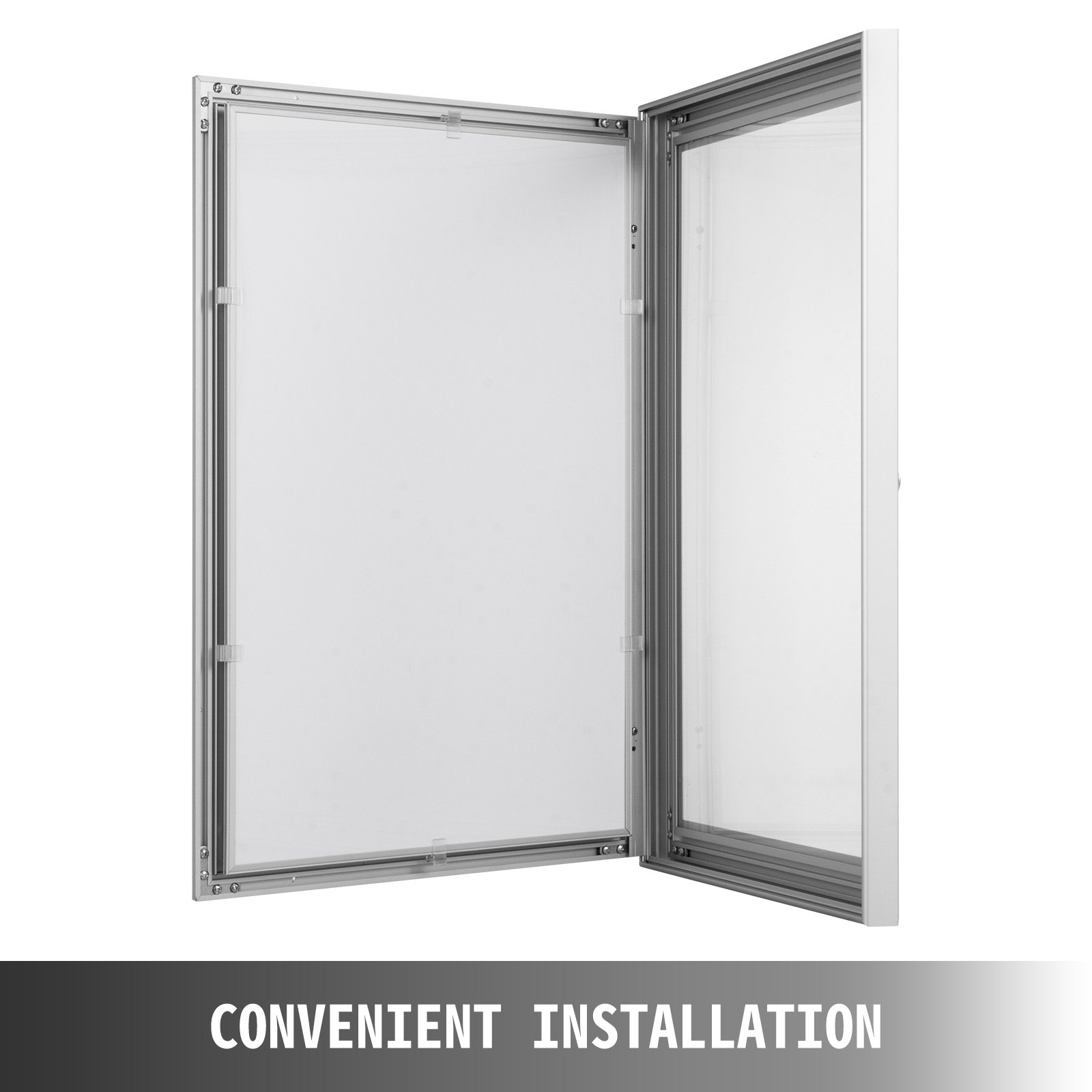 VEVOR A1 Lockable Poster Frame 26"x19.3" Black Water-Proof Movie Poster Frame Aluminum Profile for Photography Display (A1-Silver)