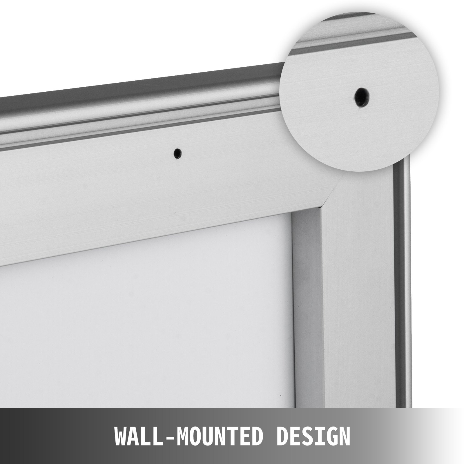 VEVOR A1 Lockable Poster Frame 26"x19.3" Black Water-Proof Movie Poster Frame Aluminum Profile for Photography Display (A1-Silver)